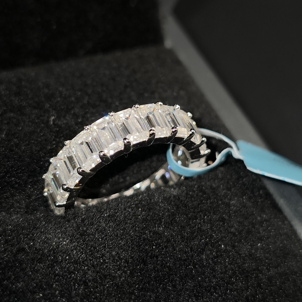 ✨ Stunning Moissanite Eternity Band – 6.62 CTW | Sterling Silver ✨ - Picture 5 of 5